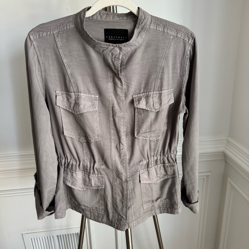 Anthropologie Sanctuary Gray Safari Utility Jacket Small - Picture 2 of 6